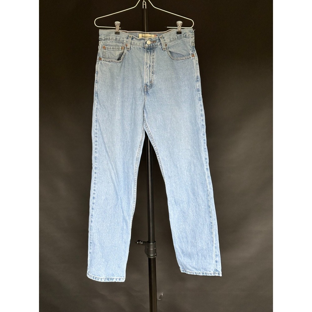 2006 Levi's 505 Jeans Mens Blue Light Wash Relaxed Fit Red Tab 33X32